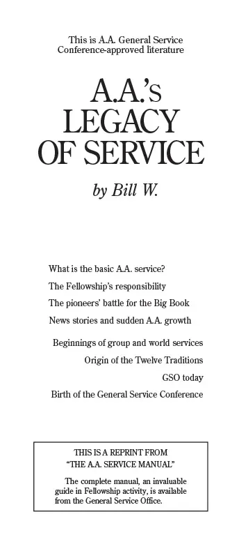 A.A.'s Legacy of Service