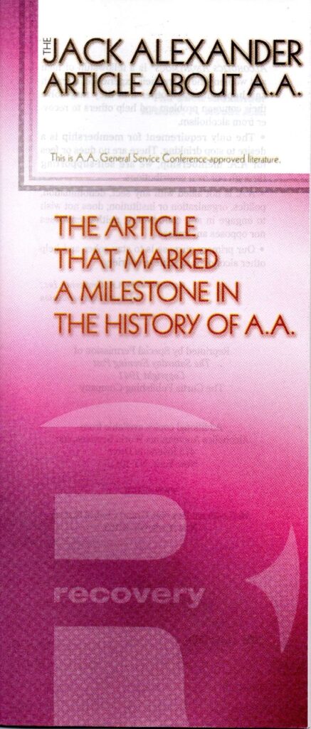Jack Alexander Article about A.A.