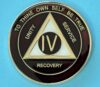 04 Year Medallion Burgundy and Pearl Tri-Plate