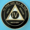 04 Year Medallion Black and Pearl Tri-Plate