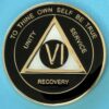 06 Year Medallion Black and Pearl Tri-Plate