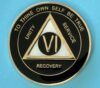 06 Year Medallion Black and Pearl Tri-Plate