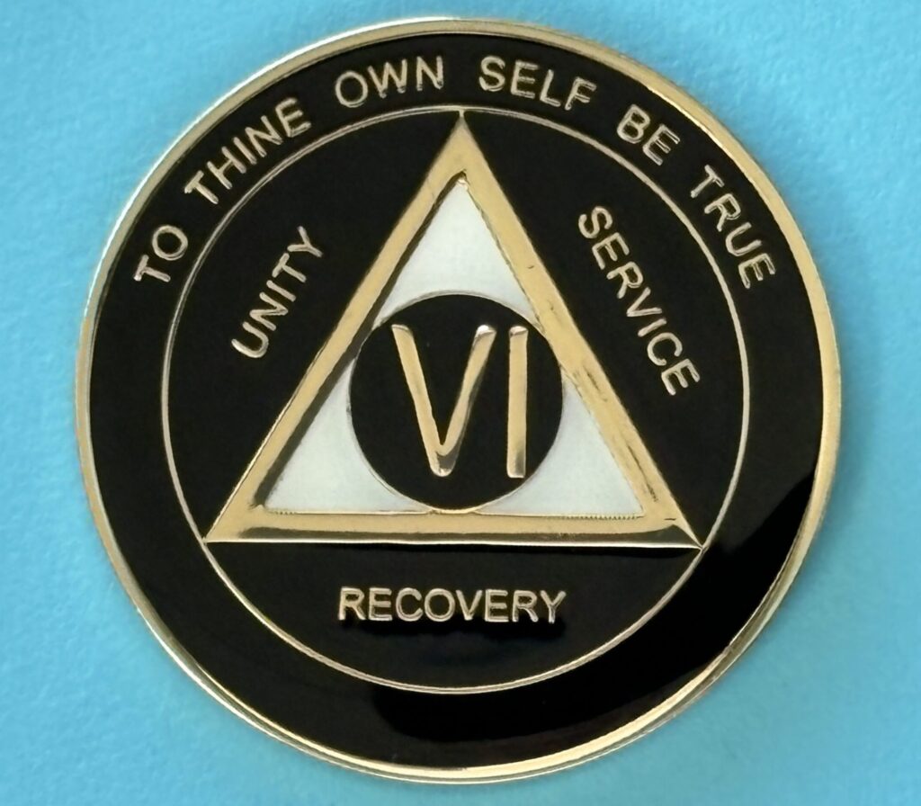 06 Year Medallion Black and Pearl Tri-Plate