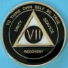 07 Year Medallion Black and Pearl Tri-Plate