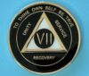 07 Year Medallion Black and Pearl Tri-Plate