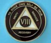 08 Year Medallion Burgundy and Pearl Tri-Plate