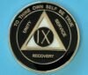 09 Year Medallion Black and Pearl Tri-Plate