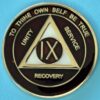 09 Year Medallion Burgundy and Pearl Tri-Plate