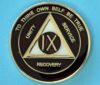 09 Year Medallion Burgundy and Pearl Tri-Plate