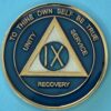 09 Year Medallion Blue and Pearl Tri-Plate