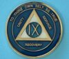 09 Year Medallion Blue and Pearl Tri-Plate