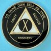 10 Year Medallion Black and Pearl Tri-Plate