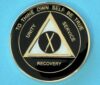 10 Year Medallion Black and Pearl Tri-Plate