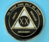 20 Year Medallion Black and Pearl Tri-Plate