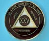 25 Year Medallion Burgundy and Pearl Tri-Plate