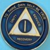 01 Year Medallion Blue and Pearl Tri-Plate
