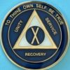 10 Year Medallion Blue and Pearl Tri-Plate