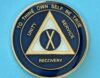 10 Year Medallion Blue and Pearl Tri-Plate