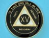 15 year black and pearl tri-plate 15 Year Medallion Black and Pearl Tri-Plate