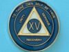 15 Year Medallion Blue and Pearl Tri-Plate