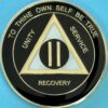 02 Year Medallion Black and Pearl Tri-Plate