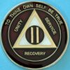 02 Year Medallion Burgundy and Pearl Tri-Plate