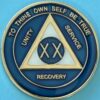 20 Year Medallion Blue and Pearl Tri-Plate
