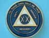20 Year Medallion Blue and Pearl Tri-Plate