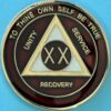 20 Year Medallion Burgundy and Pearl Tri-Plate