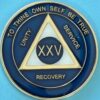 25 Year Medallion Blue and Pearl Tri-Plate
