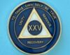 25 Year Medallion Blue and Pearl Tri-Plate
