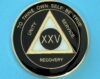 25 Year Medallion Black and Pearl Tri-Plate