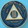 03 Year Medallion Blue and Pearl Tri-Plate