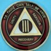 03 Year Medallion Burgundy and Pearl Tri-Plate
