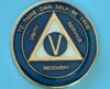 05 Year Medallion Blue and Pearl Tri-Plate