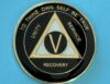 05 Year Medallion Black and Pearl Tri-Plate