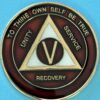 05 Year Medallion Burgundy and Pearl Tri-Plate