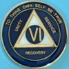 06 Year Medallion Blue and Pearl Tri-Plate