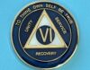 06 Year Medallion Blue and Pearl Tri-Plate