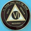 06 Year Medallion Burgundy and Pearl Tri-Plate