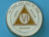 06 Year Medallion White Sparkle Tri-Plate
