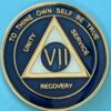 07 Year Medallion Blue and Pearl Tri-Plate