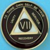 07 Year Medallion Burgundy and Pearl Tri-Plate