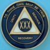 30 Year Medallion Blue and Pearl Tri-Plate